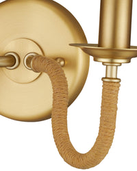 Currey and Company - 5000-0274 - Two Light Wall Sconce - Adala - Natural/Brushed Brass