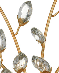 Currey and Company - 5000-0275 - Two Light Wall Sconce - Forget-Me-Not - Clear / Chinois Gold Leaf