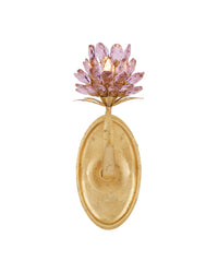 Currey and Company - 5000-0279 - One Light Wall Sconce - Marilee - Pink / Dutch Gold Leaf