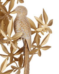 Currey and Company - 5000-0281 - One Light Wall Sconce - Aviary - Swedish Gold