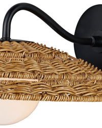 Currey and Company - 5500-0059 - One Light Wall Sconce - Barbary - Natural/Black/Frosted White