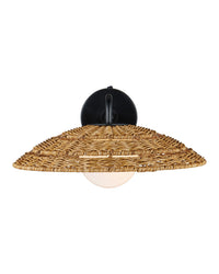 Currey and Company - 5500-0059 - One Light Wall Sconce - Barbary - Natural/Black/Frosted White