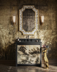 Currey and Company - 5800-0067 - One Light Wall Sconce - Bonaz - Opaque White / Antique Brass