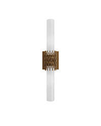 Currey and Company - 5800-0069 - Two Light Wall Sconce - Brietta - Opaque White/Antique Brass