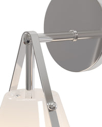 Currey and Company - 5800-0073 - One Light Wall Sconce - Bronwen - Opaque White / Polished Nickel