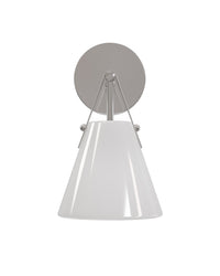 Currey and Company - 5800-0073 - One Light Wall Sconce - Bronwen - Opaque White / Polished Nickel
