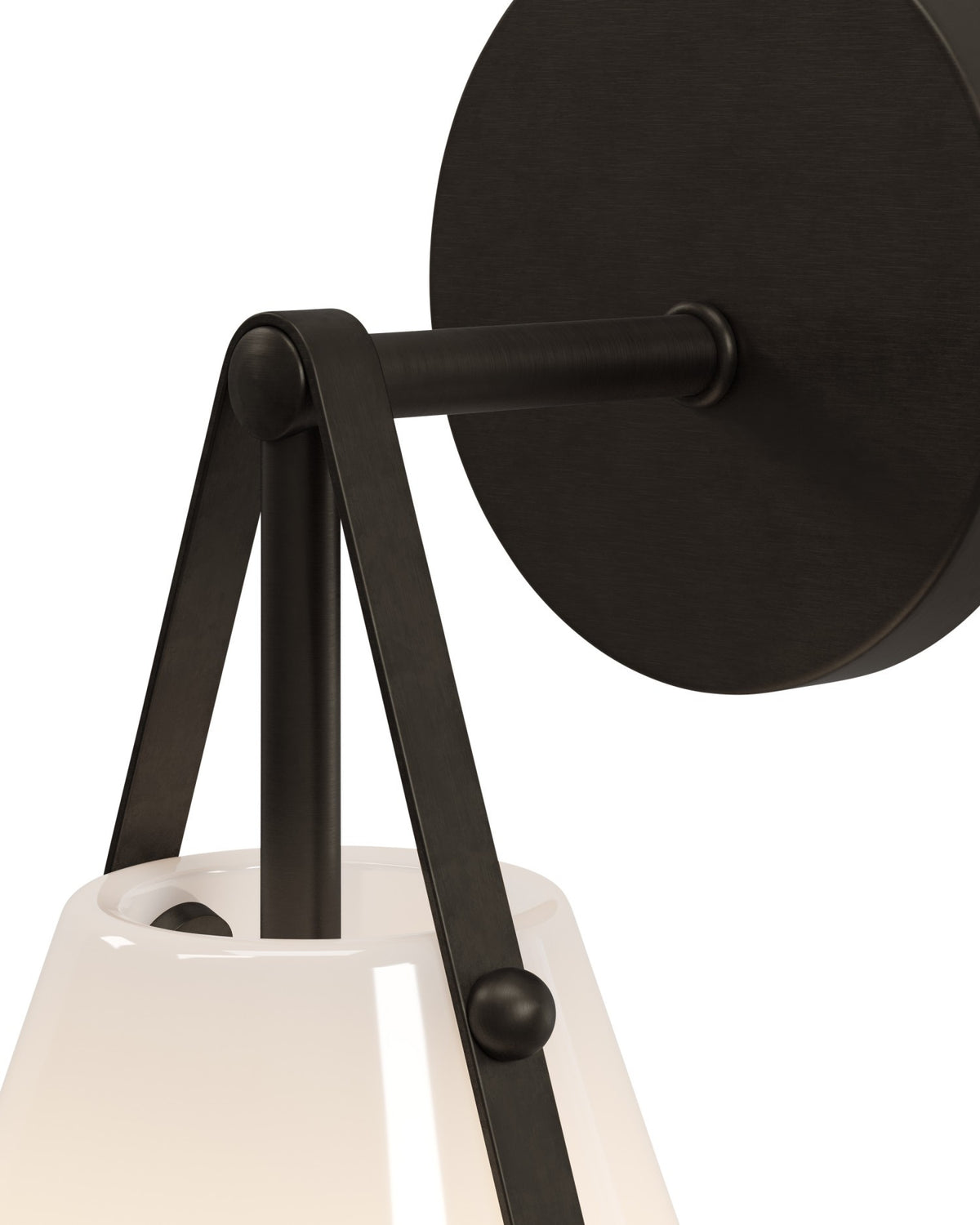 Currey and Company - 5800-0074 - One Light Wall Sconce - Bronwen - Opaque White/Oil Rubbed Bronze