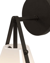 Currey and Company - 5800-0074 - One Light Wall Sconce - Bronwen - Opaque White/Oil Rubbed Bronze
