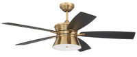 Craftmade - DMK52SB5 - 52" Ceiling Fan - Dominick - Satin Brass