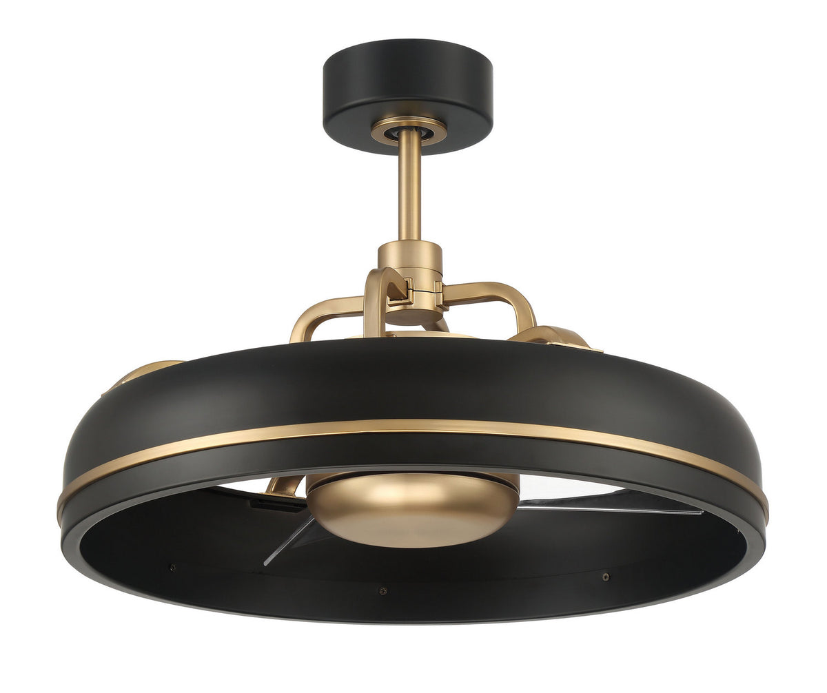 Craftmade - TYL24FBSB3 - 20" Ceiling Fan - Taylor - Flat Black/Satin Brass
