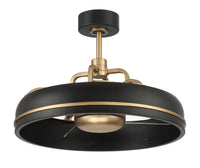 Craftmade - TYL24FBSB3 - 20" Ceiling Fan - Taylor - Flat Black/Satin Brass