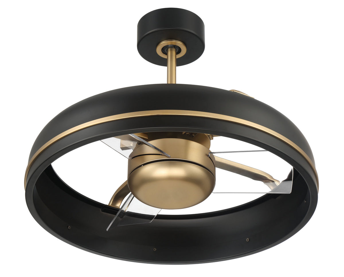 Craftmade - TYL24FBSB3 - 20" Ceiling Fan - Taylor - Flat Black/Satin Brass