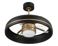 Craftmade - TYL24FBSB3 - 20" Ceiling Fan - Taylor - Flat Black/Satin Brass