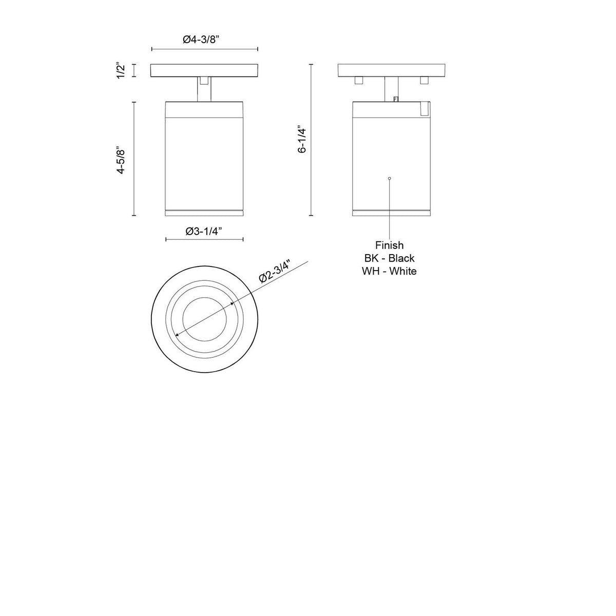 Kuzco Lighting - LD3-SA04W10-3036-WH-UNV-010 - LED Ceiling Mount - Lorna - White
