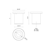 Kuzco Lighting - LD3-SM04W10-3036-WH-UNV-010 - LED Ceiling Mount - Lorna - White