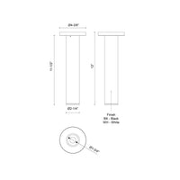 Kuzco Lighting - LD2-SM12W12-3036-BK-UNV-010 - LED Ceiling Mount - Lorna - Black