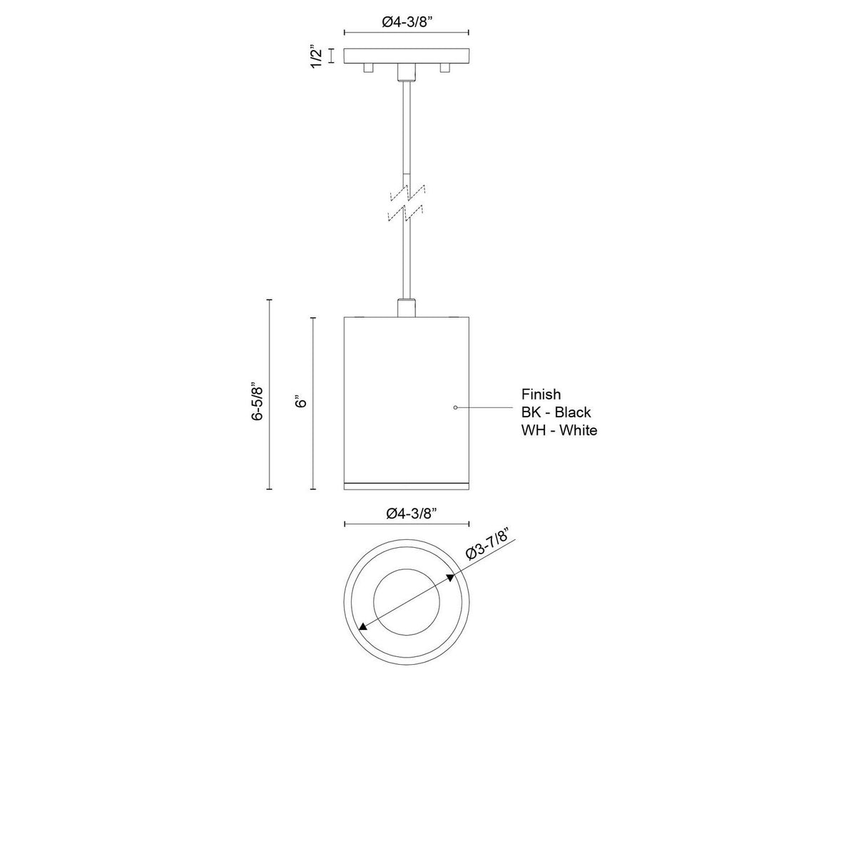 Kuzco Lighting - LD4-PD06W18-3036-WH-UNV-010 - LED Pendant - Lorna - White