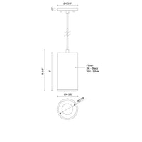 Kuzco Lighting - LD4-PD08W20-3036-BK-UNV-010 - LED Pendant - Lorna - Black