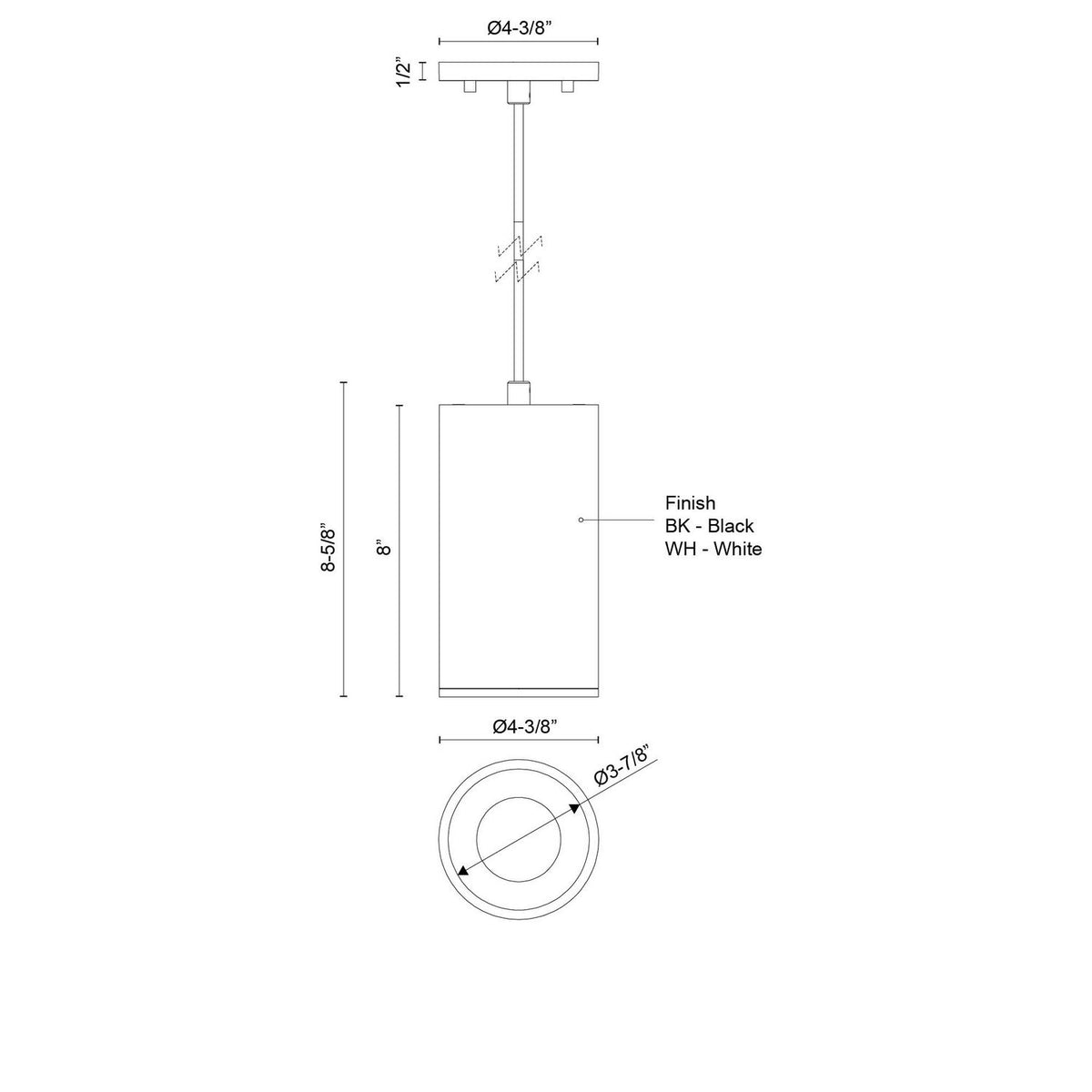 Kuzco Lighting - LD4-PD08W20-3036-WH-UNV-010 - LED Pendant - Lorna - White