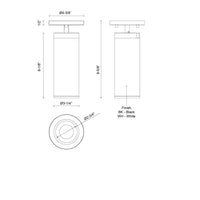 Kuzco Lighting - LD3-SA08W14-3036-BK-UNV-010 - LED Ceiling Mount - Lorna - Black