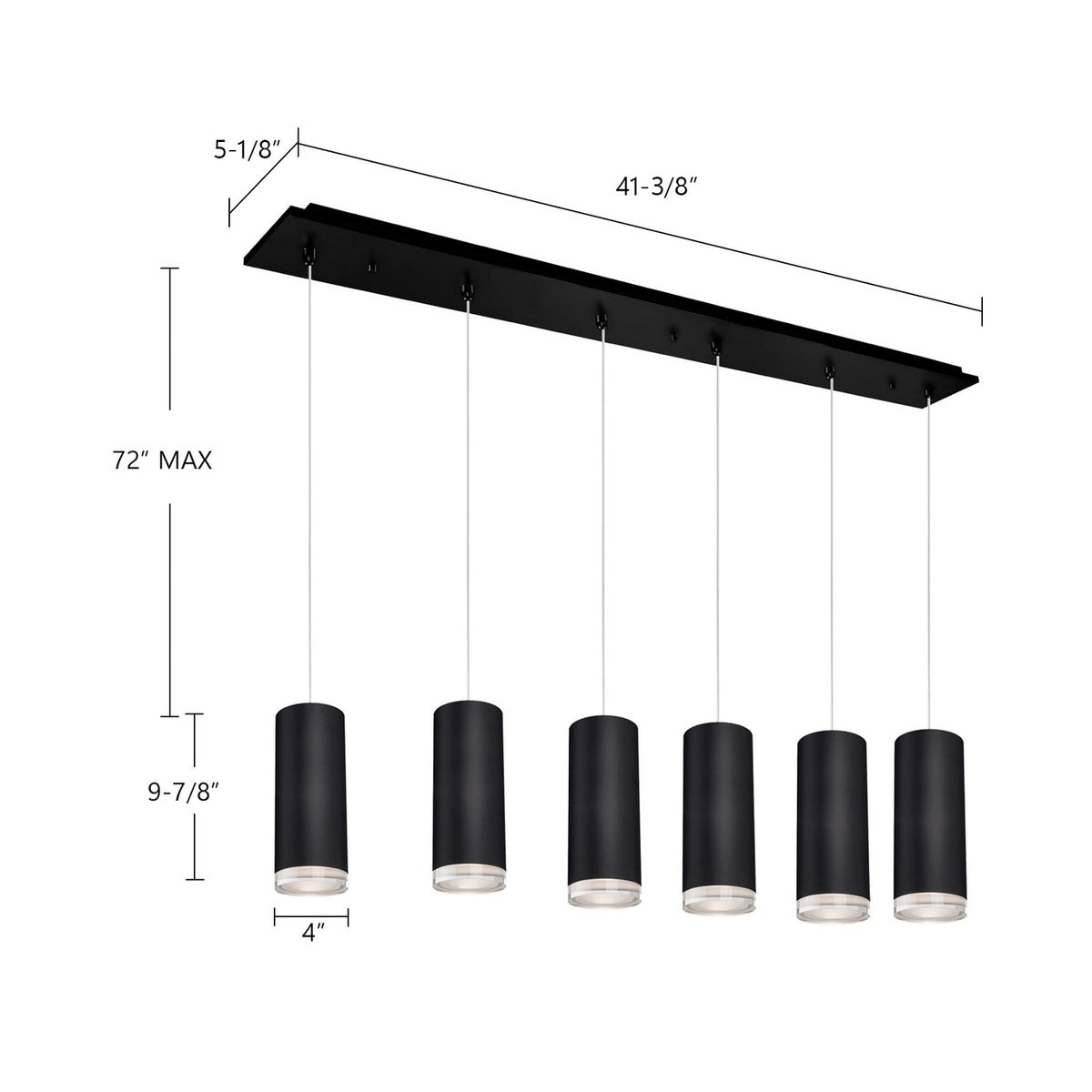 Kuzco Lighting - MP401432BK-06 - LED Pendant - Cameo - Black