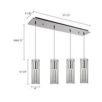 Kuzco Lighting - MP4401CH-04 - LED Pendant - Champagne - Chrome