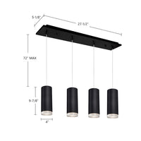 Kuzco Lighting - MP401432BK-04 - LED Pendant - Cameo - Black