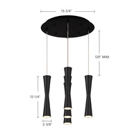 Kuzco Lighting - MP42502BK-05 - LED Pendant - Robson - Black