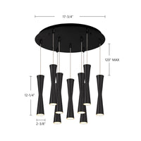 Kuzco Lighting - MP42502BK-09 - LED Pendant - Robson - Black