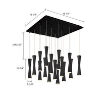 Kuzco Lighting - MP42502BK-16 - LED Pendant - Robson - Black