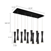 Kuzco Lighting - MP42502BK-10 - LED Pendant - Robson - Black