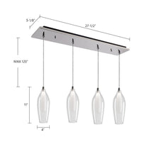 Kuzco Lighting - MP3004CH-04 - LED Pendant - Victoria - Chrome