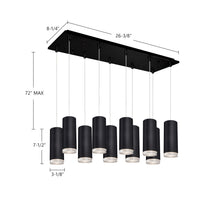 Kuzco Lighting - MP401431BK-10 - LED Pendant - Cameo - Black