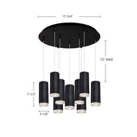 Kuzco Lighting - MP401431BK-09 - LED Pendant - Cameo - Black