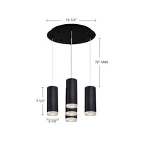 Kuzco Lighting - MP401431BK-05 - LED Pendant - Cameo - Black