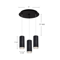 Kuzco Lighting - MP401431BK-03 - LED Pendant - Cameo - Black