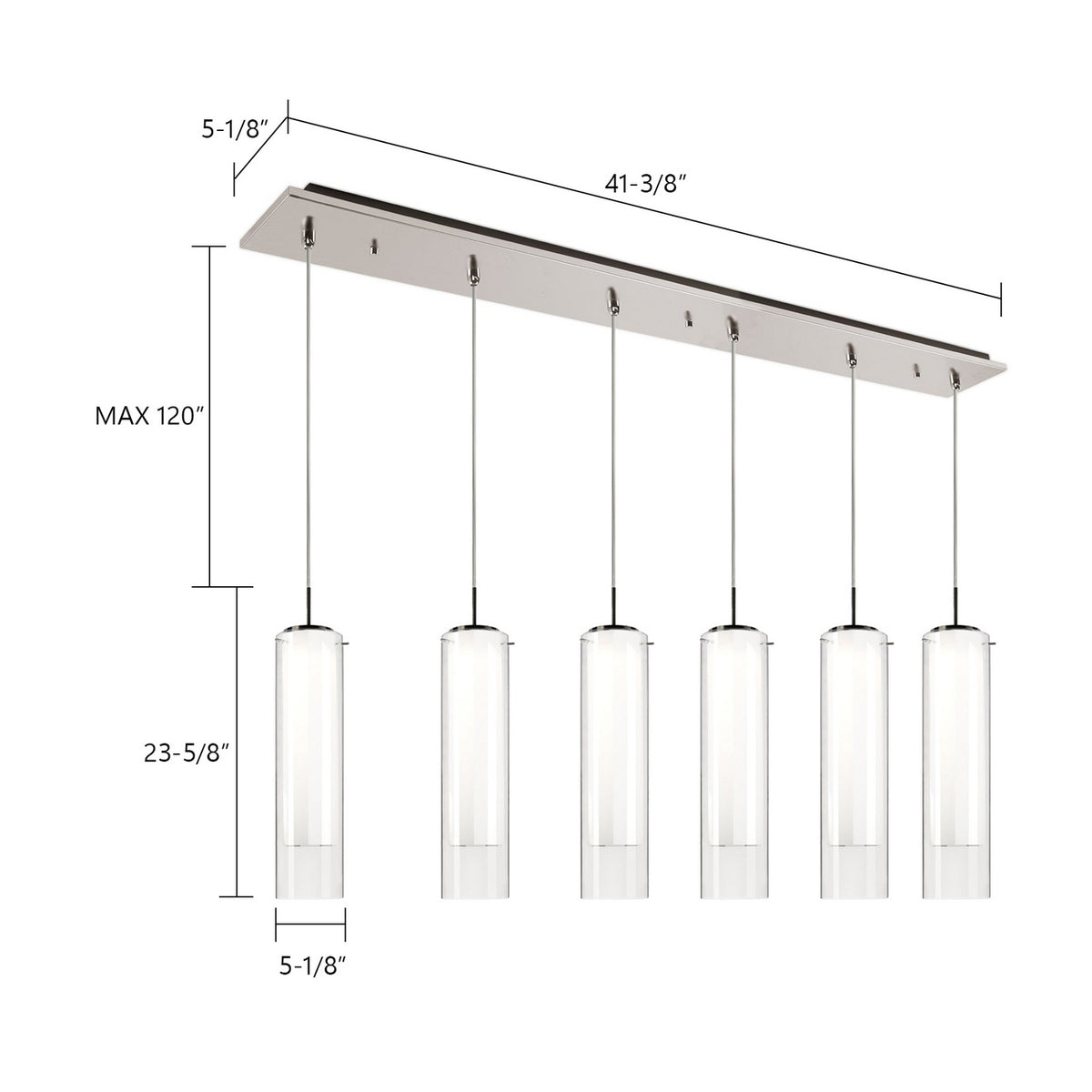 Kuzco Lighting - MP41305BN-06 - LED Pendant - Verona - Brushed Nickel
