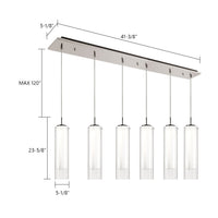 Kuzco Lighting - MP41305BN-06 - LED Pendant - Verona - Brushed Nickel
