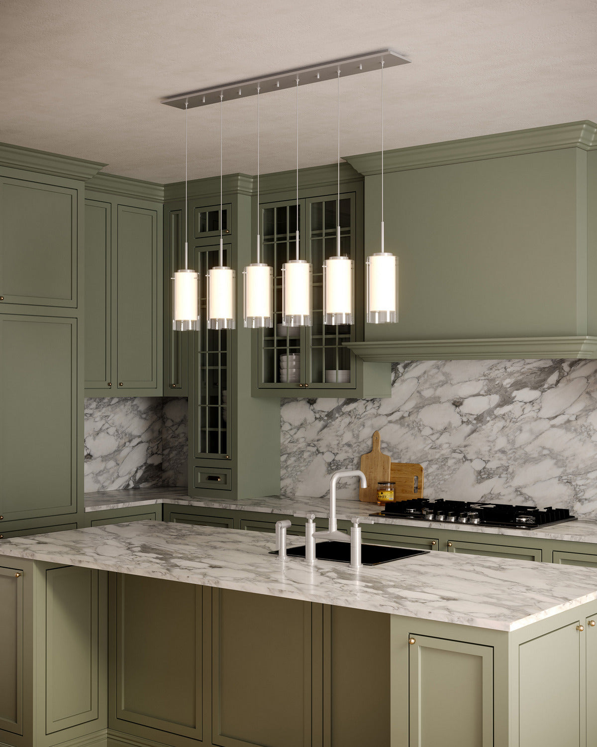 Kuzco Lighting - MP41304BN-06 - LED Pendant - Verona - Brushed Nickel