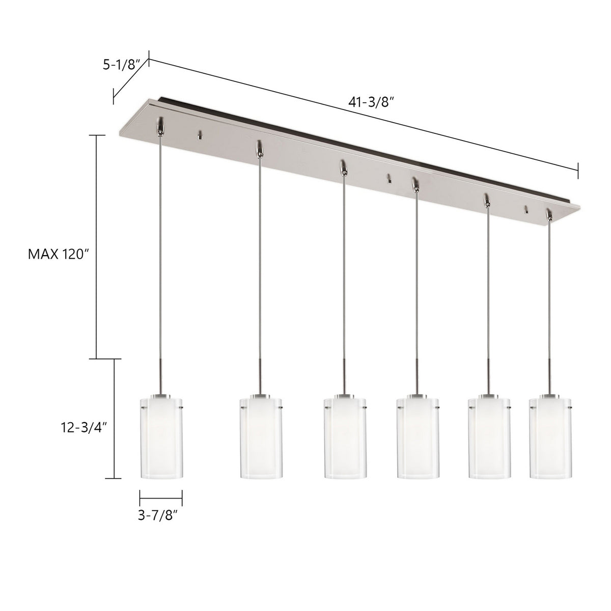 Kuzco Lighting - MP41304BN-06 - LED Pendant - Verona - Brushed Nickel