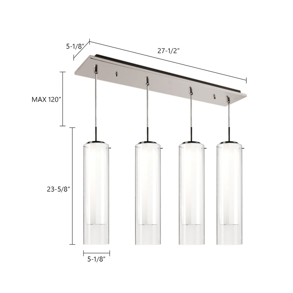 Kuzco Lighting - MP41305BN-04 - LED Pendant - Verona - Brushed Nickel