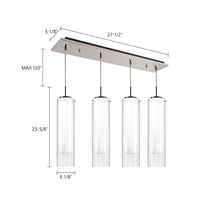 Kuzco Lighting - MP41305BN-04 - LED Pendant - Verona - Brushed Nickel