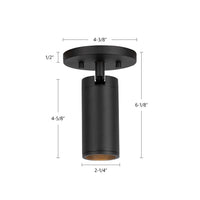 Kuzco Lighting - LD2-SA04W08-3036-BK-UNV-010 - LED Ceiling Mount - Lorna - Black