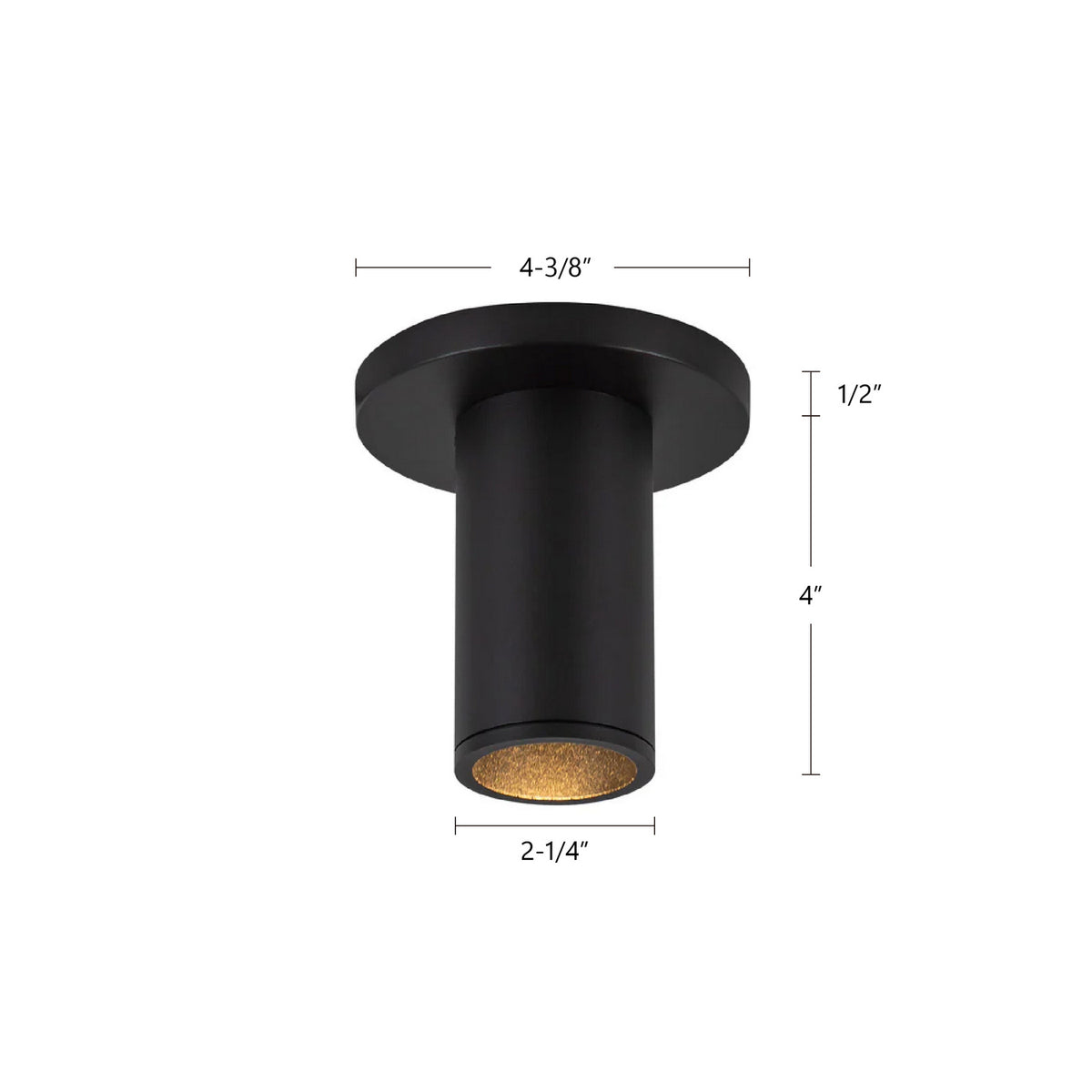 Kuzco Lighting - LD2-SM04W08-3036-BK-UNV-010 - LED Ceiling Mount - Lorna - Black