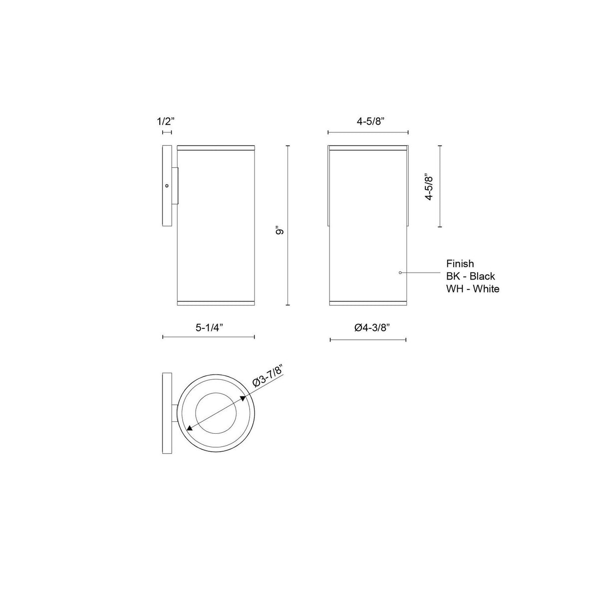 Kuzco Lighting - LD4-WS09W20-3036-WH-UNV-010 - LED Outdoor Wall Sconce - Lorna - White