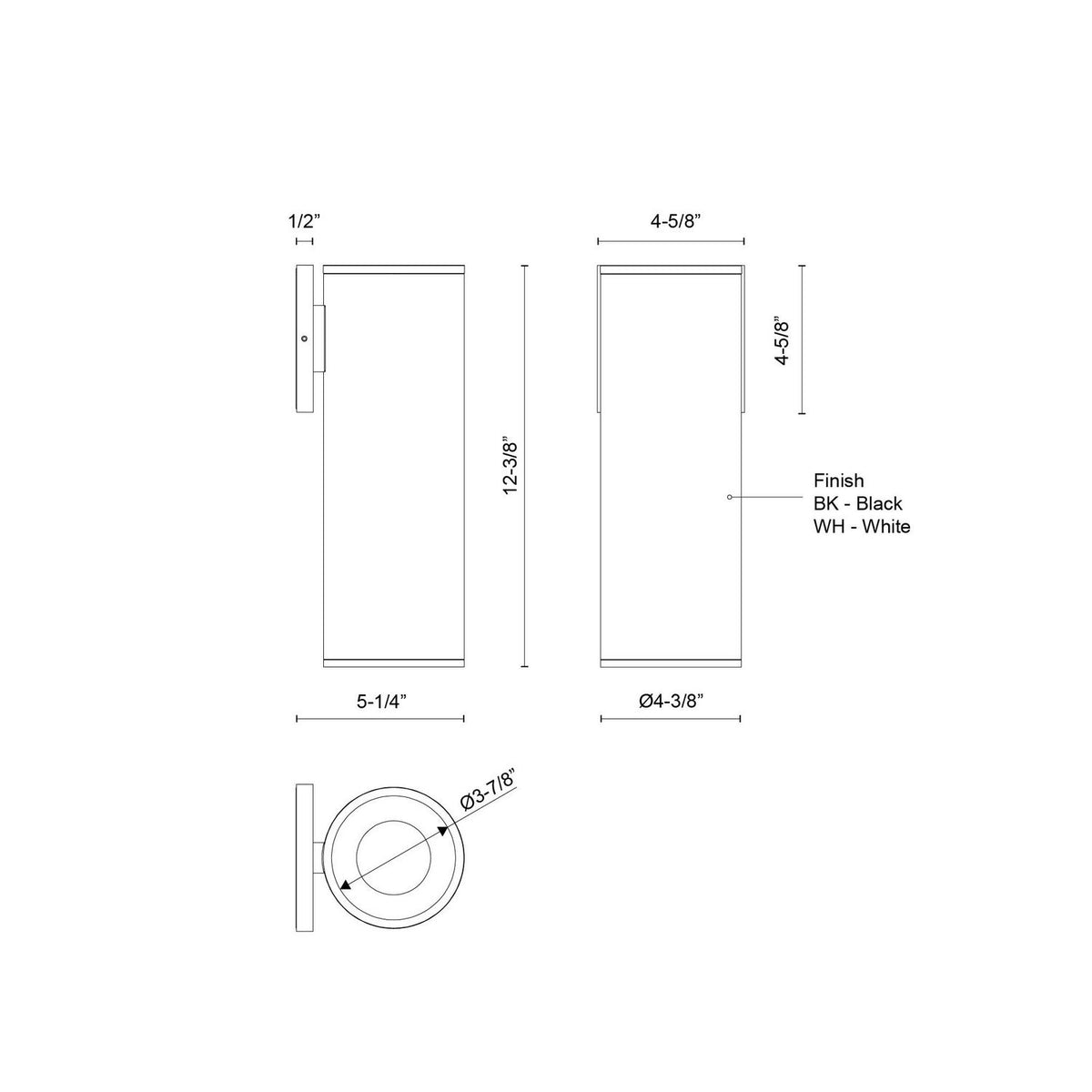 Kuzco Lighting - LD4-WS12W24-3036-WH-UNV-010 - LED Outdoor Wall Sconce - Lorna - White