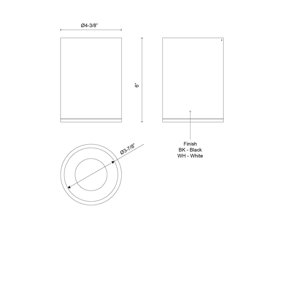 Kuzco Lighting - LD4-FM06W18-3036-BK-UNV-010 - LED Flush Mount - Lorna - Black