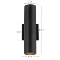Kuzco Lighting - LD3-UD12W24-3036-BK-UNV-010 - LED Wall Sconce - Lorna - Black