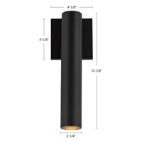 Kuzco Lighting - LD2-WS12W12-3036-BK-UNV-010 - LED Outdoor Wall Sconce - Lorna - Black