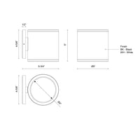 Kuzco Lighting - EW265105-BK - LED Outdoor Wall Sconce - Nordic - Black